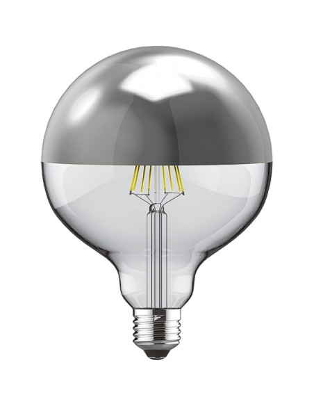 LAMPADA LED GLOBO PRATA FILAMENTO E27 8W 2700K 700LM DIMAVEL