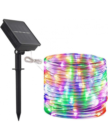 MANGUEIRA LED EXTERIOR SOLAR MULTICOLOR 10M