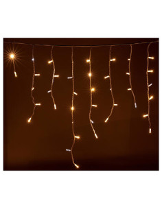 CORTINA DE NATAL 160 LED´S LUZ AMARELA FIO TR 1,6mX1m
