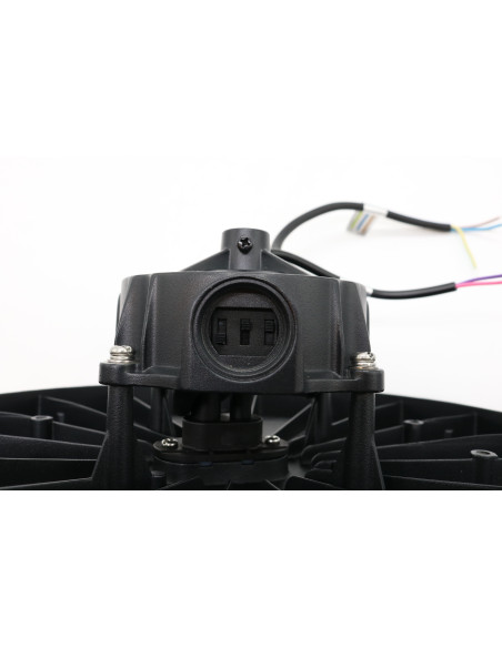 CAMPANULA LED MASTER II 200W 3CCT 32000lm Ø320x117 - POTENCIA REG.: 120W-150W-200W / ANGULO REG.: 60º-90º-110º PRETA IP65