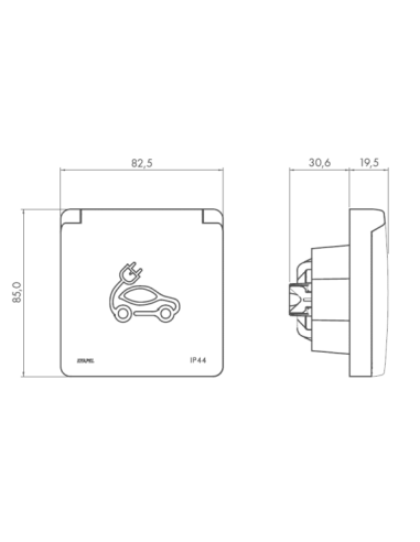 TOMADA SCHUKO EMBUTIR P/ CARREGAMENTO VE