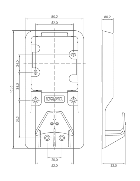 Tomada Schuko Saliente para Carregamento VE