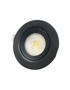 DOWNLIGHT LED BASCULANTE REDONDO PRETO 7W 500LM CCT IP20