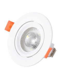 DOWNLIGHT LED BASCULANTE REDONDO BRANCO 7W 500LM CCT IP20