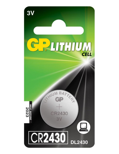 PILHA BOTÃO LÍTIO 3V CR2430 [UNIDADE] GP