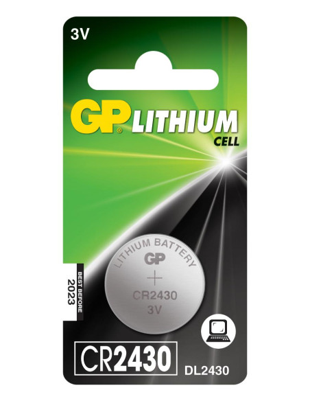 PILHA BOTÃO LÍTIO 3V CR2430 [UNIDADE] GP