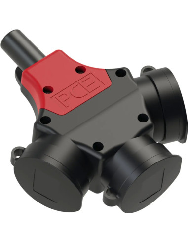 Ficha Tripla de borracha Tipo Schuko IP44 PCE