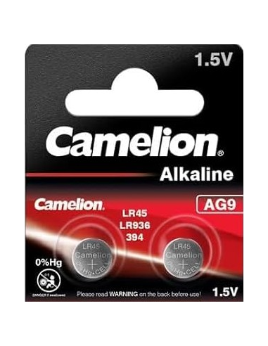 PILHA BOTÃO ALCALINA 1,5V AG9 [BLISTER2]  CAMELION