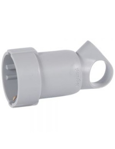 FICHA FEMEA 2P+T 16A C/ ANEL PLASTICO BRANCA