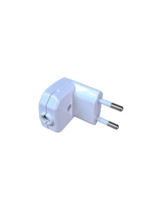 FICHA 2P 10A 250 V ANGULAR 90° BRANCO