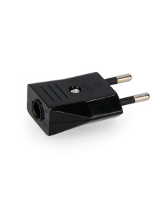 FICHA MACHO 250V 10A PRETA