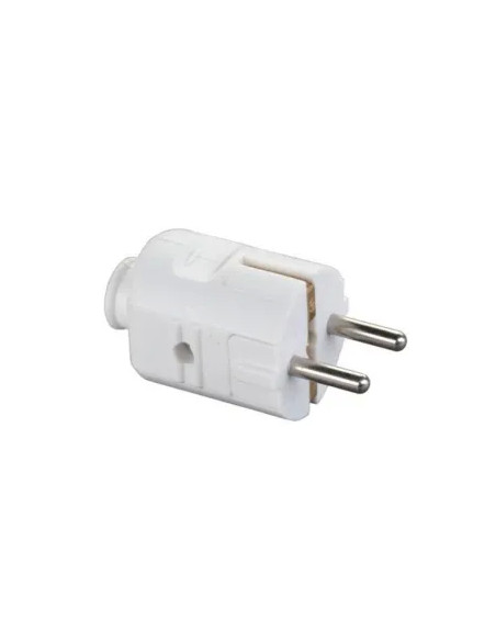 FICHA MACHO TIPO SCHUKO 16A 250V BRANCA - REF 37T