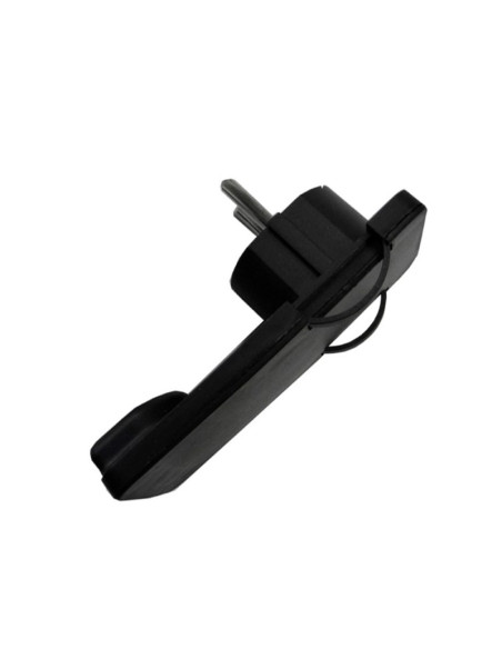 Ficha macho tipo Schuko lateral 10A Preta