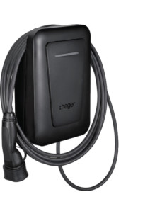 WALLBOX WITTY ONE MONOFASICA 230V 7KW 32A CABO TIPO 2 C/ 6,5MTS IP55 PRETO