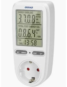 CONTADOR DE ENERGIA C/ TOMADA SCHUKO - 230V 16A
