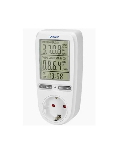 CONTADOR DE ENERGIA C/ TOMADA SCHUKO - 230V 16A