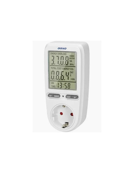 CONTADOR DE ENERGIA C/ TOMADA SCHUKO - 230V 16A