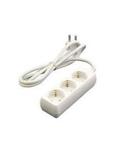 EXTENSÃO TRIPLA 3G1,5 16A 3500W 1,5MT BRANCA - 3210