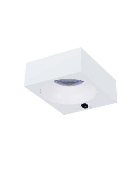 APLIQUE PAREDE QUAD SOLAR LED - LUZIA - 6,3W 4000K 1000LM C/SENSOR BRANCO IP65