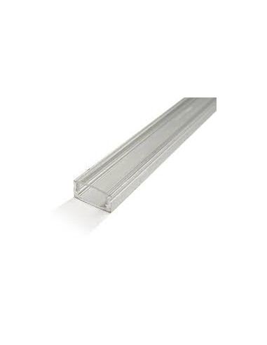 PERFIL ALUMINIO SALIENTE C/ DIFUSOR TRANSPARENTE (L)17,3 x (A)7,59 x (I)12.3mm