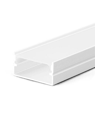 PERFIL ALUMINIO SALIENTE BRANCO C/DIF OPAC. 17.4X7