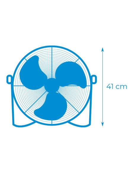 VENTOINHA INDUSTRIAL DE CHÃO Ø30CM 45W PRETA