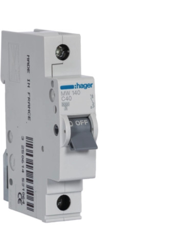 Disjuntor 1P 40A C 3kA 1M
