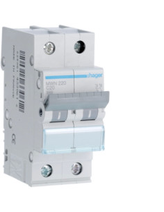 Disjuntor 2P 20A C 3kA 2M