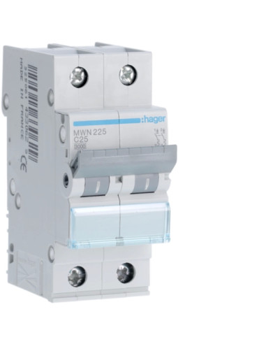 Disjuntor 2P 25A C 3kA 2M