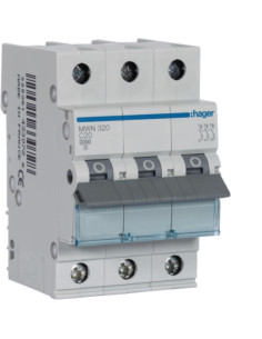 Disjuntor 3P 20A C 3kA 3M