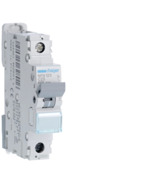 Disjuntor 1P 25A C 6/10kA 1M