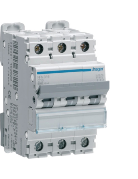 Disjuntor 3P 16A C 6/10kA 3M
