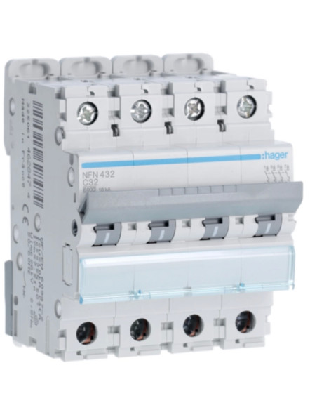 Disjuntor 4P 32A C 6/10kA 4M