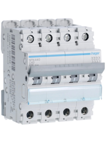 Disjuntor 4P 40A C 6/10kA 4M