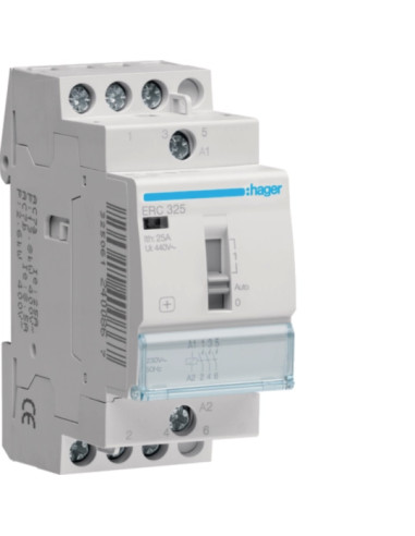 Contactor com manu 25A, 3NA, 230V