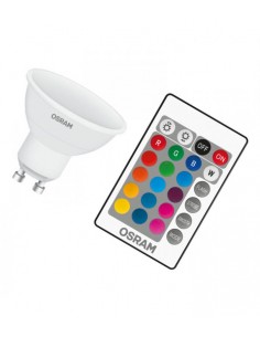 LAMPADA LED GU10 RGB C/ COMANDO