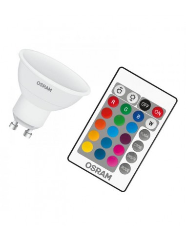 LAMPADA LED GU10 RGB C/ COMANDO