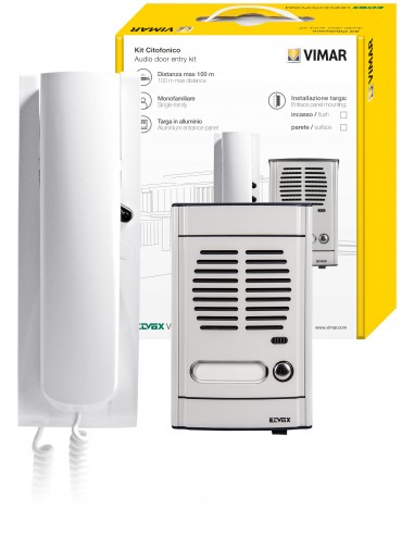 KIT AUDIO EMBUTIR (2 fios) - 1 TELEFONE