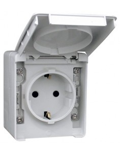 TOMADA SCHUKO CINZENTA