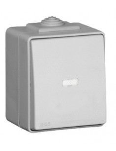 BOTÃO BASCULANTE LUMINOSO DE 250V~ CINZENTO