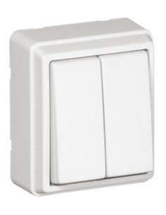 COMUTADOR DE ESCADA DUPLO BRANCO