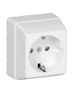 TOMADA SCHUKO C/OBTURADOR BRANCA