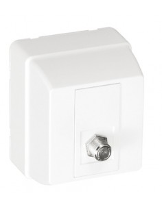 TOMADA DE CABO COAXIAL TIPO F BRANCA