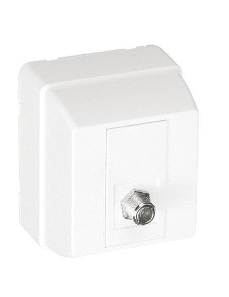 TOMADA DE CABO COAXIAL TIPO F BRANCA