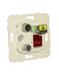 TOMADA MISTA R-TV-RJ45 CAT 6 UTP-FO SC-APC ESTRELA