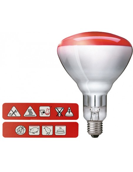 LAMPADA AQUECIMENTO IR - 250W VERMELHA