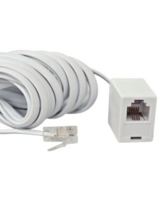 CABO TELEFONE 6V/4C RJ11 MACHO/FEMEA 4,5MTS BRANCO