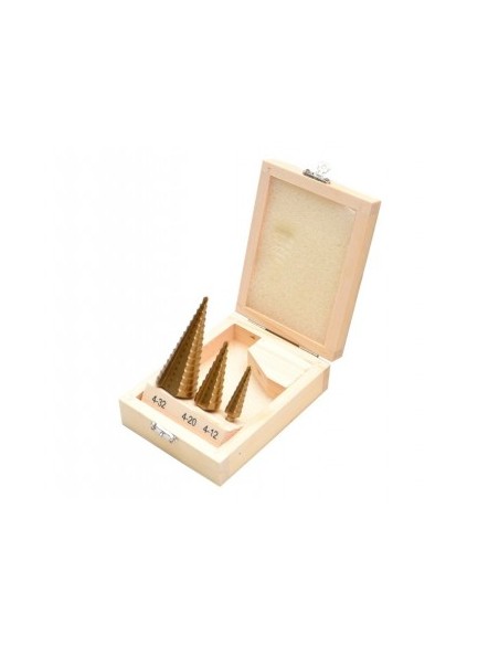 Jogo de 3 Brocas Escalonadas Titanio