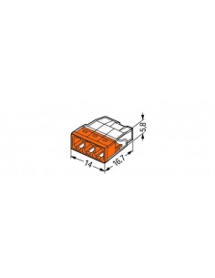 Ligador Wago p/fio rigido 3x2,5 2