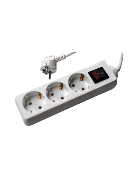 EXTENSÃO 3x2P+T - CABO 3MT - C/ INTERRUPTOR - BRANCA